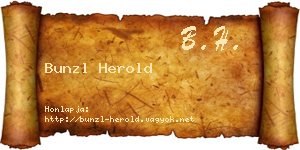 Bunzl Herold névjegykártya